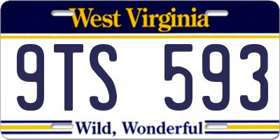WV license plate 9TS593