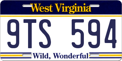 WV license plate 9TS594