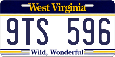 WV license plate 9TS596