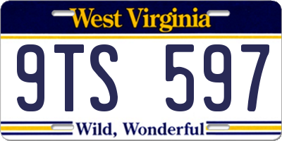 WV license plate 9TS597