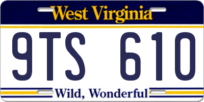 WV license plate 9TS610