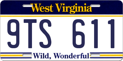 WV license plate 9TS611