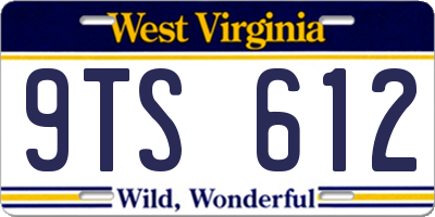 WV license plate 9TS612