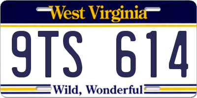 WV license plate 9TS614