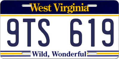 WV license plate 9TS619