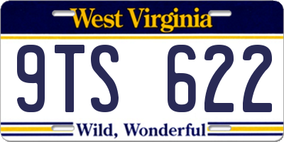 WV license plate 9TS622