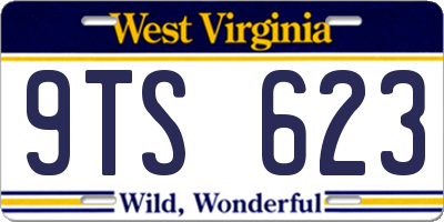 WV license plate 9TS623