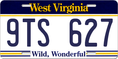 WV license plate 9TS627