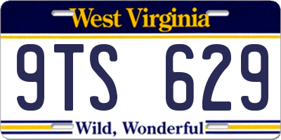 WV license plate 9TS629