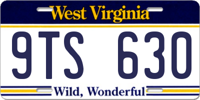WV license plate 9TS630