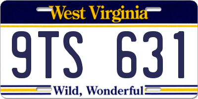 WV license plate 9TS631
