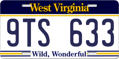 WV license plate 9TS633