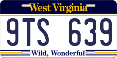 WV license plate 9TS639