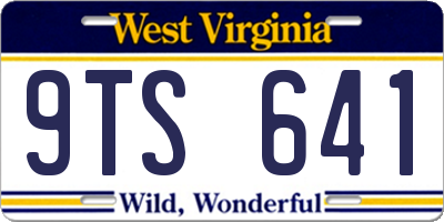 WV license plate 9TS641