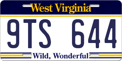 WV license plate 9TS644