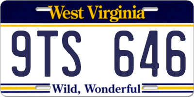 WV license plate 9TS646