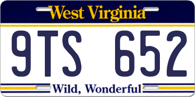 WV license plate 9TS652