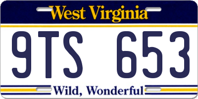 WV license plate 9TS653