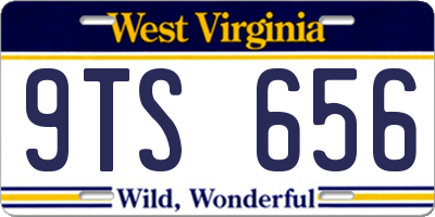 WV license plate 9TS656