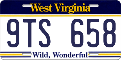 WV license plate 9TS658