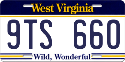 WV license plate 9TS660