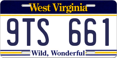 WV license plate 9TS661
