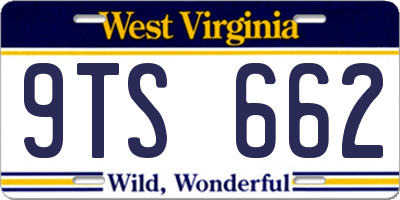 WV license plate 9TS662