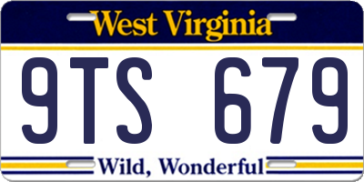 WV license plate 9TS679