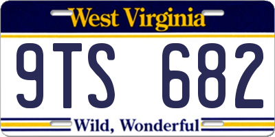 WV license plate 9TS682