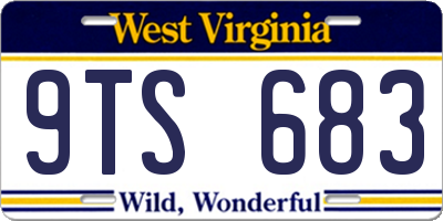 WV license plate 9TS683