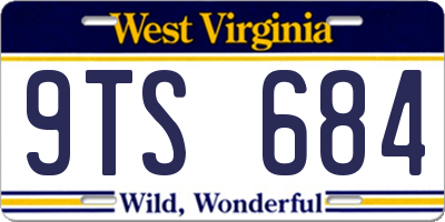 WV license plate 9TS684