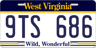 WV license plate 9TS686