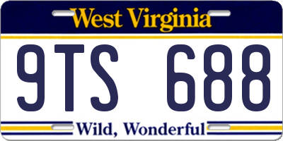 WV license plate 9TS688