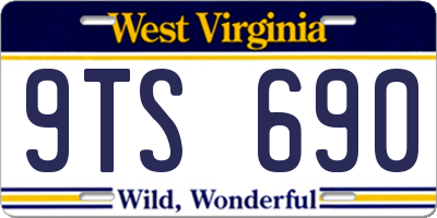 WV license plate 9TS690