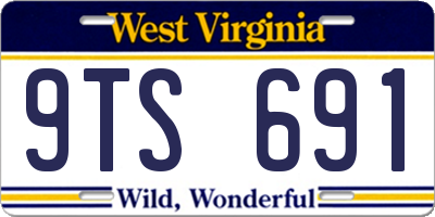 WV license plate 9TS691