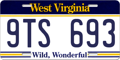 WV license plate 9TS693