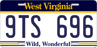 WV license plate 9TS696