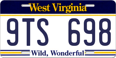 WV license plate 9TS698