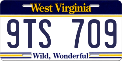 WV license plate 9TS709