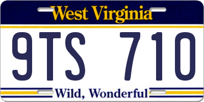 WV license plate 9TS710
