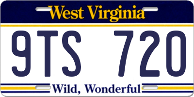 WV license plate 9TS720