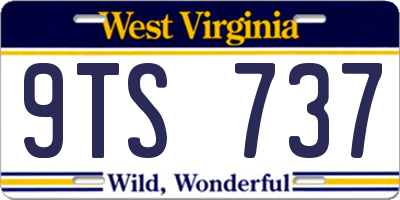 WV license plate 9TS737