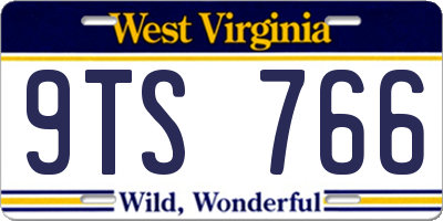 WV license plate 9TS766