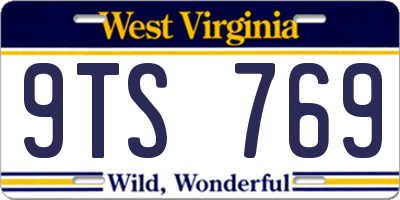 WV license plate 9TS769