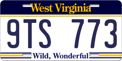 WV license plate 9TS773