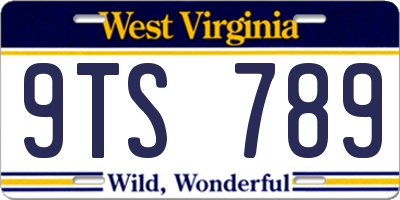 WV license plate 9TS789