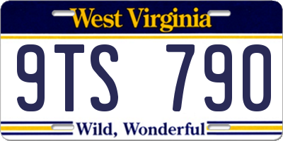 WV license plate 9TS790