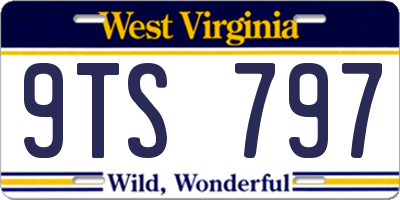 WV license plate 9TS797