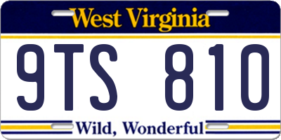 WV license plate 9TS810