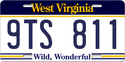 WV license plate 9TS811